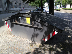 Бункер для строительного мусора ёмкостью 6 кубометров в Мюнхене, Германия